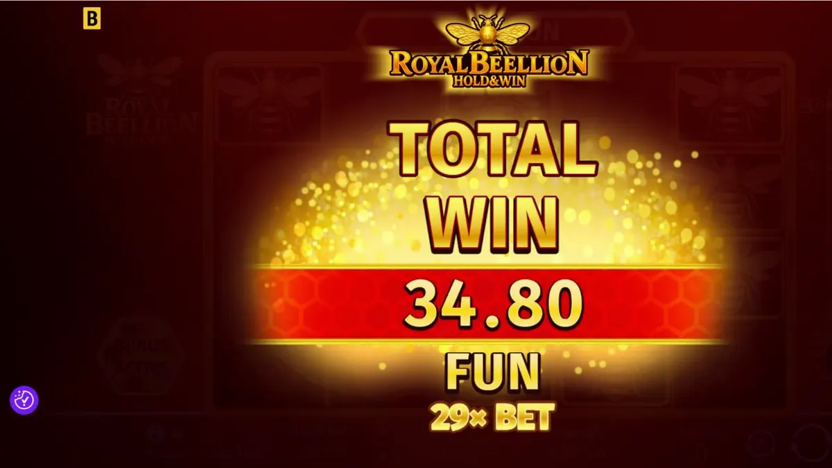 Royal Beellion Hold & Win com tema de abelhas e frutas